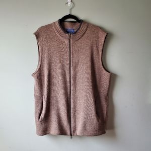 Pendleton Vest Mens Wool Full Zip Wool  Size Large